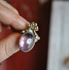 Size 7.5 - Smoky Amethyst, Sterling and Fine Silver and Brass Ring