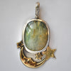 PENDANT Dreamscape, Starscape Quartz, Sterling and Fine Silver