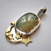 PENDANT Dreamscape, Starscape Quartz, Sterling and Fine Silver