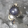 Size 8, Moon&Star Moon Drops, Star Sapphire