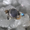Size 8, Moon&Star Moon Drops, Star Sapphire