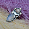 Size 9, Dreamscape, Slumbering Moon, Sterling and Fine Silver