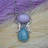 Pendant, Dreamscape, Aquamarine & Kunzite