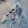 Size 6.25, Moon&Star sets, Dendritic Agate and White Sapphire