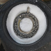 Pendant, Circle of Salt, Superstions & Lore, Chalcedony Druzy - You choose chain length!