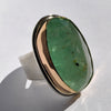 Size 6, Empress Rings, Emerald, Solid 14k Gold and Sterling Silver