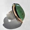 Size 6, Empress Rings, Emerald, Solid 14k Gold and Sterling Silver