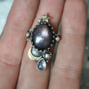 Size 8, Moon&Star Moon Drops, Star Sapphire