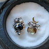 Size 6, Moon&Star sets, HALLOWEEN EDITION! Spinel & Quartz