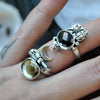 Size 6, Moon&Star sets, HALLOWEEN EDITION! Spinel & Quartz