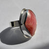 Size 7, Empress Rings, Rhodochrosite, Solid Sterling and Fine Silver