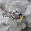 PENDANT, 18" chain, Moon Drops, Star Sapphire