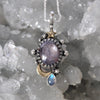 PENDANT, 18" chain, Moon Drops, Star Sapphire