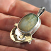 PENDANT Dreamscape, Starscape Quartz, Sterling and Fine Silver