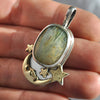 PENDANT Dreamscape, Starscape Quartz, Sterling and Fine Silver