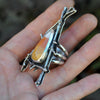 Custom Order!! Dendritic Quartz, Witching Woods Ring OR Necklace, Sterling and Fine Silver