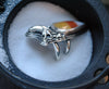 Size 7, Haunted Candy Corn, Candy Corn Ring, Sterling and Fine Silver