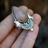 Size 7, Starlight, Moonstone, Sterling and Fine Silver and Brass