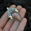 Size 7, Starlight, Moonstone, Sterling and Fine Silver and Brass
