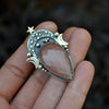 Size 7, Starlight, Moonstone, Sterling and Fine Silver and Brass