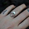 Size 5.5, Moon&Star sets, Cosmic Peach, Imperial Topaz Sterling and Fine Silver