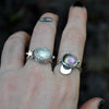 Size 8, Moon&Star sets, Tourmaline, Quartz, Topaz, Sterling and Fine Silver