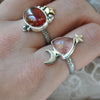 Size 9.5, Moon&Star sets, Pink Quartz & Garnet