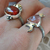 Size 9.5, Moon&Star sets, Pink Quartz & Garnet