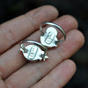 Size 8, Moon&Star sets, Tourmaline, Quartz, Topaz, Sterling and Fine Silver