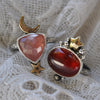 Size 9.5, Moon&Star sets, Pink Quartz & Garnet
