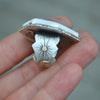 Size 6 - Conjuring Jewels, Chrysoprase, Sterling and Fine Silver and Brass