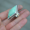Size 6.5 - Conjuring Jewels, Chrysoprase, Sterling and Fine Silver and Brass