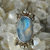 Size 7.5, Ethereal Moonlight, Rainbow Moonstone