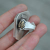 Size 7 - Conjuring Jewels, Lepidolite, Sterling and Fine Silver and Brass