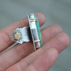 Size 8.5 - Conjuring Jewels, Chrysoprase, Sterling and Fine Silver and Brass