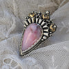 Size 8, Cupid's Crown ring, Peruvian Pink Opal
