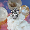 Size 8, Dreamscape, Star Rose Quartz, Sterling and Fine Silver