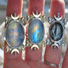Size 8, Ethereal Moonlight, Rainbow Moonstone