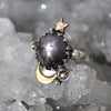 Size 6, Moon&Star Fortuna, Star Sapphire, Sterling and Fine Silver and Brass