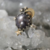 Size 6, Moon&Star Fortuna, Star Sapphire, Sterling and Fine Silver and Brass