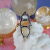 SIZE 7, Dreamscape, Moonstone/Sapphire/Opal Ring, Sterling and Fine Silver