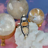 SIZE 7, Dreamscape, Moonstone/Sapphire/Opal Ring, Sterling and Fine Silver