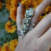 Size 6.75, Gemshow, Crystal Ring, Sterling and Fine Silver