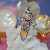 SIZE 10, Dreamscape, Moonstone/Tourmaline/Opal Ring, Sterling and Fine Silver