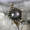 Size 11, Moon&Star Fortuna, Star Sapphire, Sterling and Fine Silver and Brass