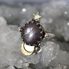 Size 10, Moon&Star Fortuna, Star Sapphire, Sterling and Fine Silver and Brass