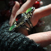 Size 8.25, Yuletide Comforts, Garnet & Gem Serpentine