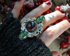 Size 8.25, Yuletide Comforts, Garnet & Gem Serpentine