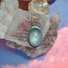 PENDANT, Aquamarine, Dreamscape Amulet, Sterling and Fine Silver