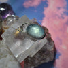 PENDANT, Aquamarine, Dreamscape Amulet, Sterling and Fine Silver